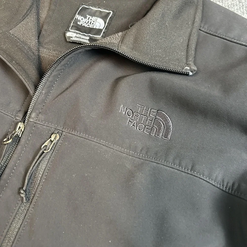 The North Face Mens Softshell Fleece Lined Jacket Black Apex Bionic Large F14